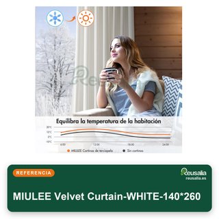 MIULEE cortinas terciopelo aislantes semiopacas