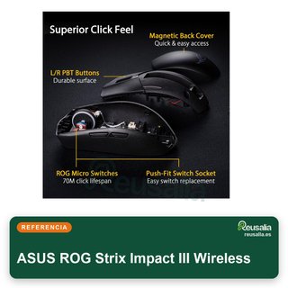 - ASUS ROG Strix Impact III ratón gaming