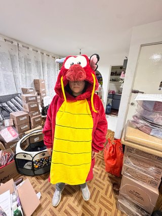 Sudadera Pijama Dragón Rojo y Amarillo Personaje