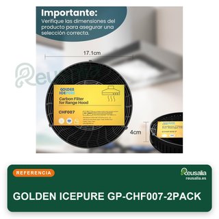 GOLDEN ICEPURE filtro carbón activado campana