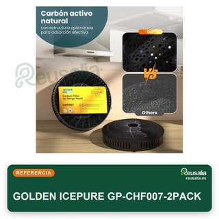 GOLDEN ICEPURE filtro carbón activado campana