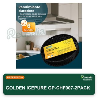 GOLDEN ICEPURE filtro carbón activado campana