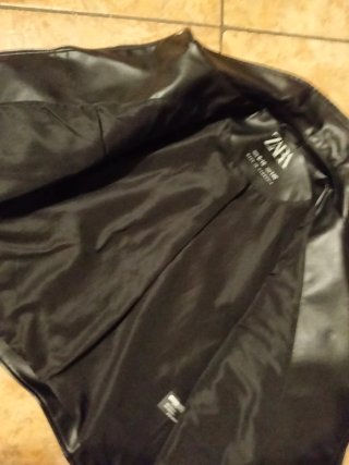Giacca Zara bambina similpelle nera 140cm