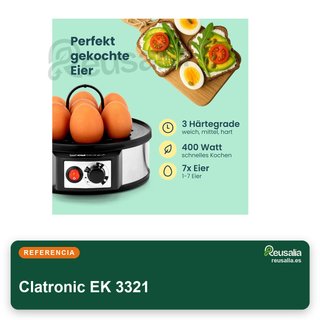 Clatronic EK 3321 cocedor huevos acero inoxidable