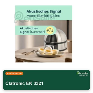 Clatronic EK 3321 cocedor huevos acero inoxidable