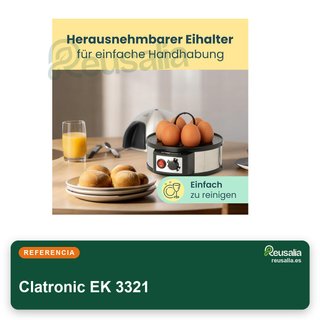 Clatronic EK 3321 cocedor huevos acero inoxidable
