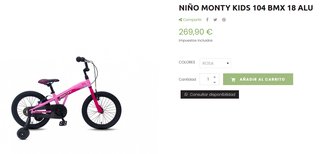 Bicicleta BMX Monty Kids 104 18"