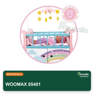 WOOMAX 85401 cuna madera bebé muñecas juguete