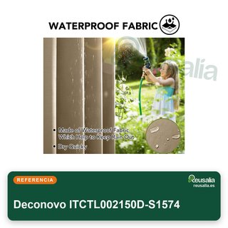 Deconovo cortinas exteriores opacas 132x270 cm