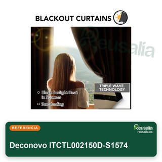 Deconovo cortinas exteriores opacas 132x270 cm