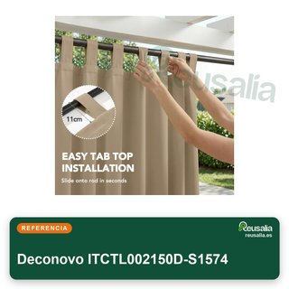 Deconovo cortinas exteriores opacas 132x270 cm