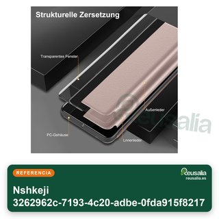 Funda Clear View piel soporte táctil