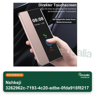 Funda Clear View piel soporte táctil