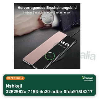 Funda Clear View piel soporte táctil