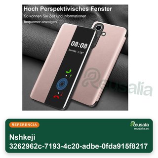 Funda Clear View piel soporte táctil