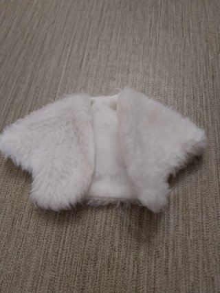Giacchina Barbie vintage in peluche bianco