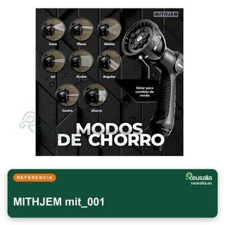 Manguera jardín 15m poliéster 3750D con conectores