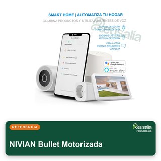 NIVIAN Cámara Bullet WiFi exterior visión nocturna
