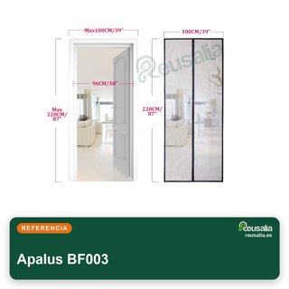 Apalus puerta malla magnética 100x220cm negra