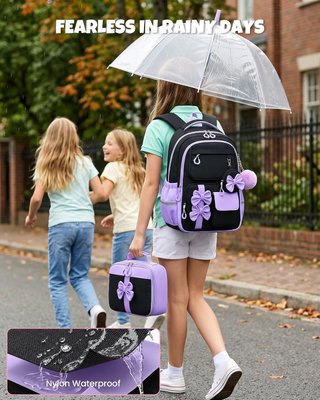 AMYTHE Mochila Niña 23L Ligera Impermeable Set 3