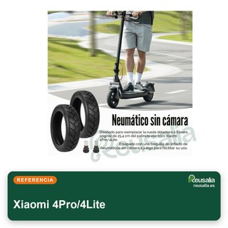 Neumáticos sin cámara 10" Xiaomi 4Pro/4Lite