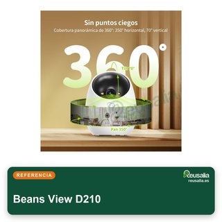 Beans View D210 2K cámara interior seguridad 360°