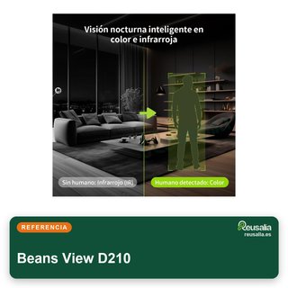 Beans View D210 2K cámara interior seguridad 360°