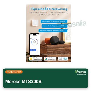 Meross Termostato WiFi 3/4 hilos HomeKit Alexa