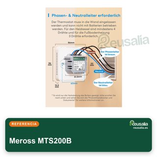 Meross Termostato WiFi 3/4 hilos HomeKit Alexa