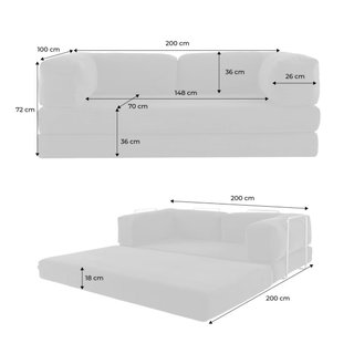 Sofá cama diseño beige
