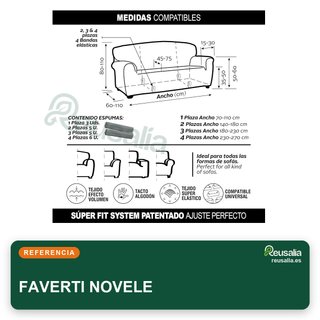 FAVERTI NOVELE Funda sofá ajustable super elástica