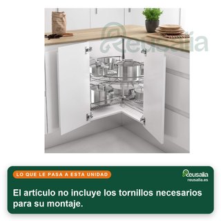- Bandejas giratorias metálicas para cocina