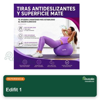 Pelota Pilates Edifit 55-75 cm con hinchador