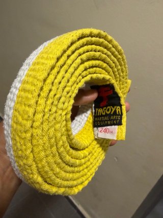 Cinturón de Judo Tagoya Blanco Amarillo 240cm