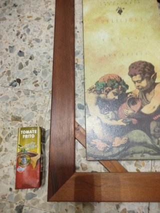 Cuadro Madera Artesanal Ángeles Baco,