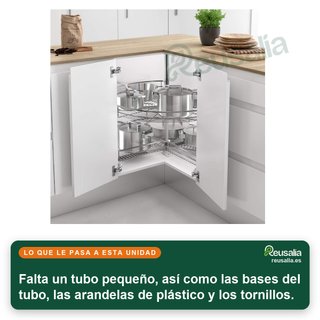 - Bandejas giratorias metálicas para cocina