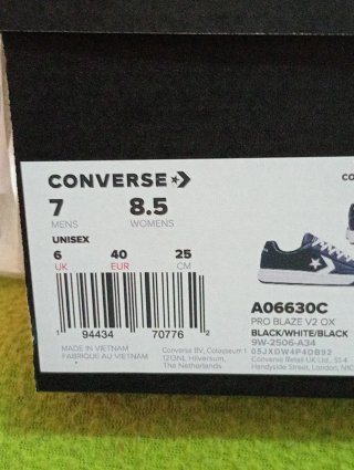 Converse Pro Blaze V2 OX Talla 40 negro Piel