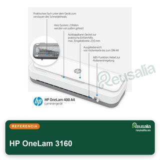HP OneLam 3160 laminadora A4 protección documentos