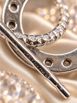 Orecchini argento 925 lav diamantata pavé zirconi