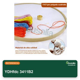 YDHfdc Tela Punto de Cruz Aida Blanca 1,5x1m