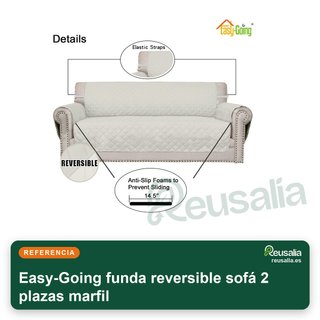 Easy-Going funda reversible sofá 2 plazas marfil
