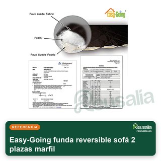 Easy-Going funda reversible sofá 2 plazas marfil