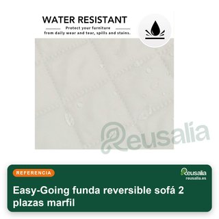 Easy-Going funda reversible sofá 2 plazas marfil