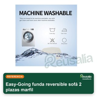 Easy-Going funda reversible sofá 2 plazas marfil