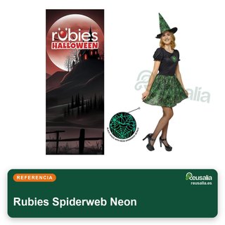 Rubies Spiderweb Neon disfraz bruja vestido
