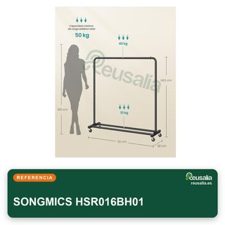 SONGMICS perchero móvil con ruedas HSR016BH01
