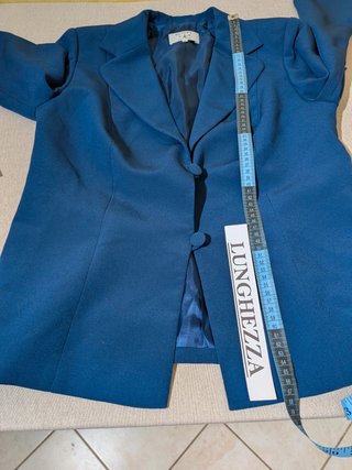 Completo elegante blazer e gonna blu notte Romy
