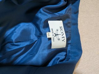 Completo elegante blazer e gonna blu notte Romy
