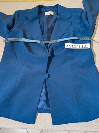Completo elegante blazer e gonna blu notte Romy