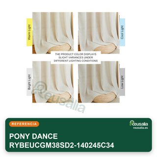 PONY DANCE Cortinas lino semitransparente